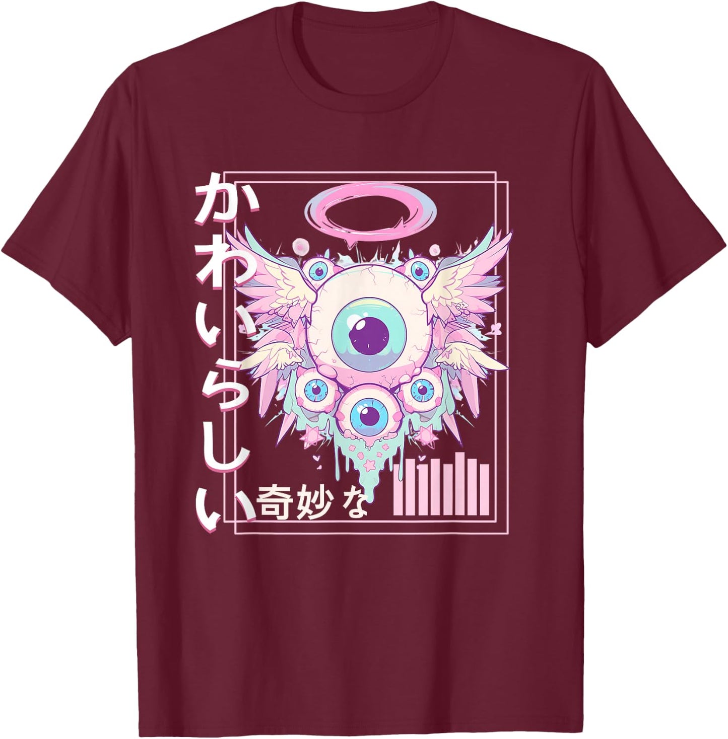 Biblically Accurate Angel Goth Pastel Weirdcore Aesthetic T-Shirt - T-Shirt | Maroon