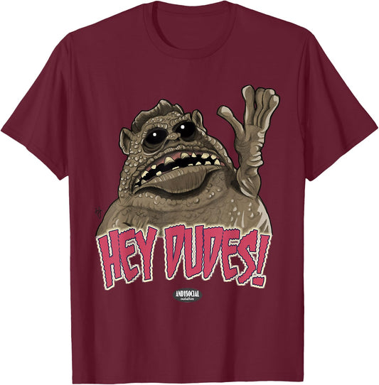 Nab1804 -Adults Grey Cartoon Animal Retro - Small - Call Me Chet, Weird Chet T-Shirt - T-Shirt | Maroon