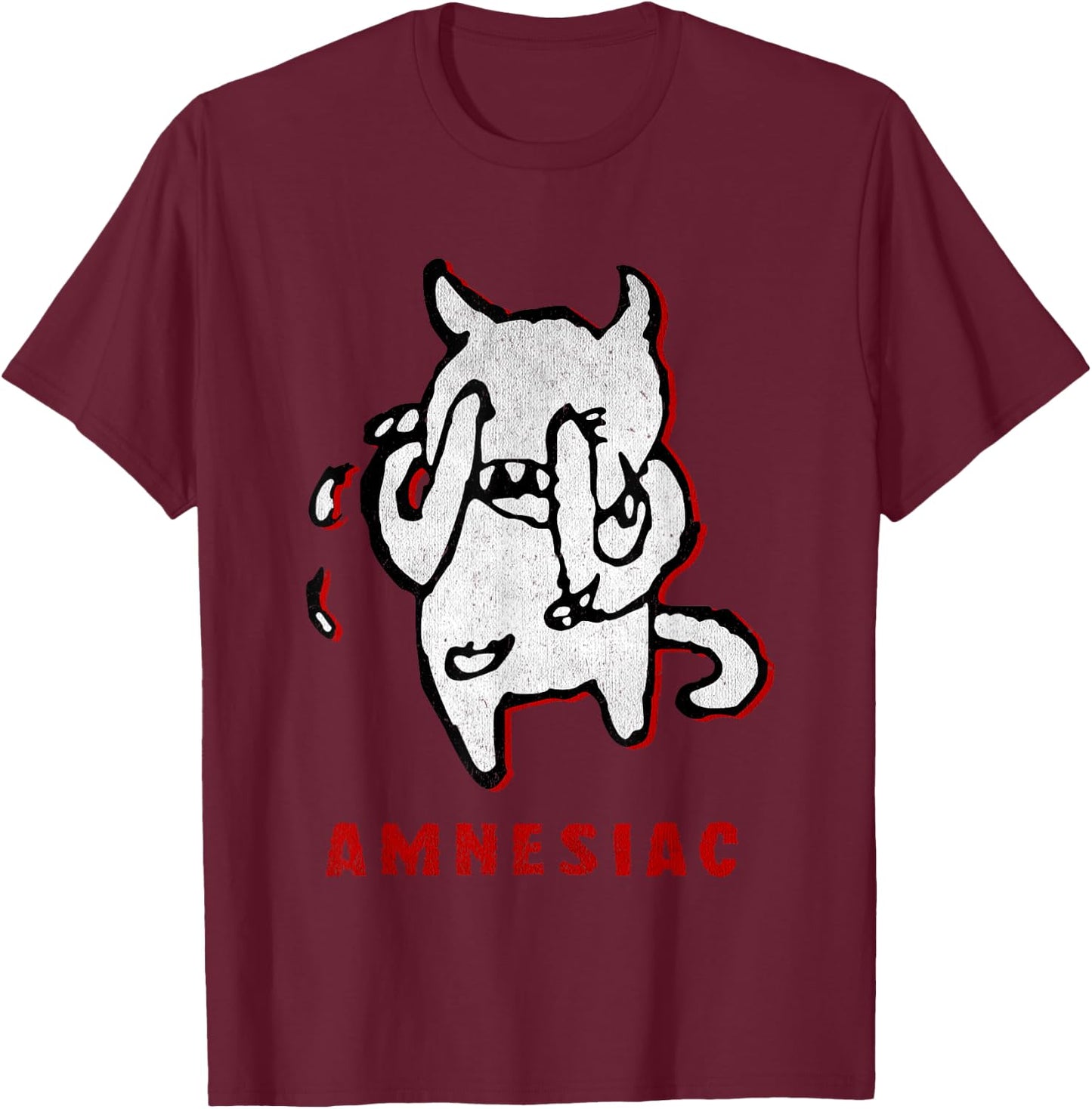 Classic Crying Awesome Music 80s 90s Radio Outfits Amnesiac T-Shirt - T-Shirt | Maroon