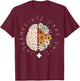 Floral Brain IMCU Intermediate Care Unit Nurse Appreciation T-Shirt - T-Shirt | Maroon