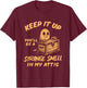Funny Halloween Ghost You'll Be A Strange Smell In My Attic T-Shirt - T-Shirt | Maroon