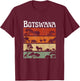 Retro Africa Botswana Safari Travel Botswana Tour T-Shirt - T-Shirt | Maroon