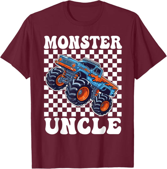 Monster Truck Uncle Monster Truck Are My Jam Truck Lovers T-Shirt - T-Shirt | Maroon