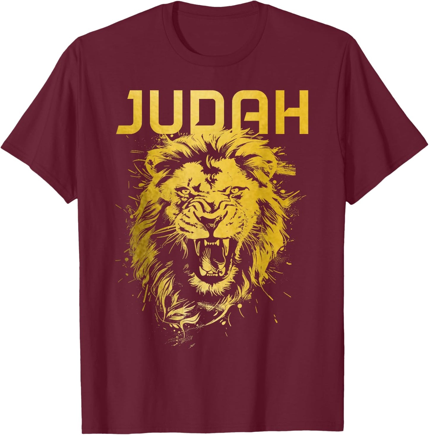 Lion Of Judah Hebrew Israelite Christian Jewish African YHWH T-Shirt - T-Shirt | Maroon