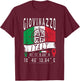 Giovinazzo Italy Flag Italia GPS Coordinates Of Giovinazzo T-Shirt - T-Shirt | Maroon