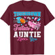 Touchdown or Tutus Auntie Loves You Cute Gender Reveal Baby T-Shirt - T-Shirt | Maroon