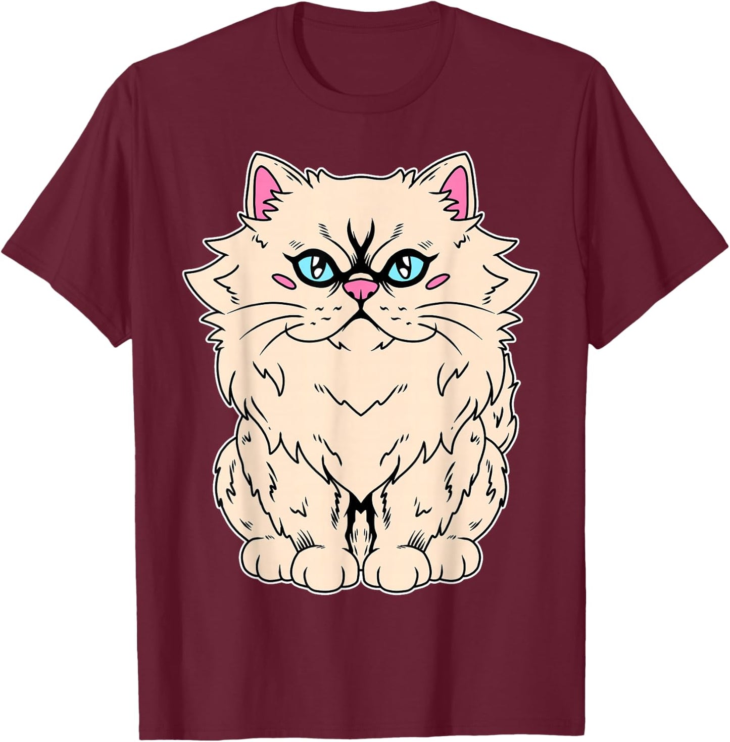 Persian Cat T-Shirt - T-Shirt | Maroon