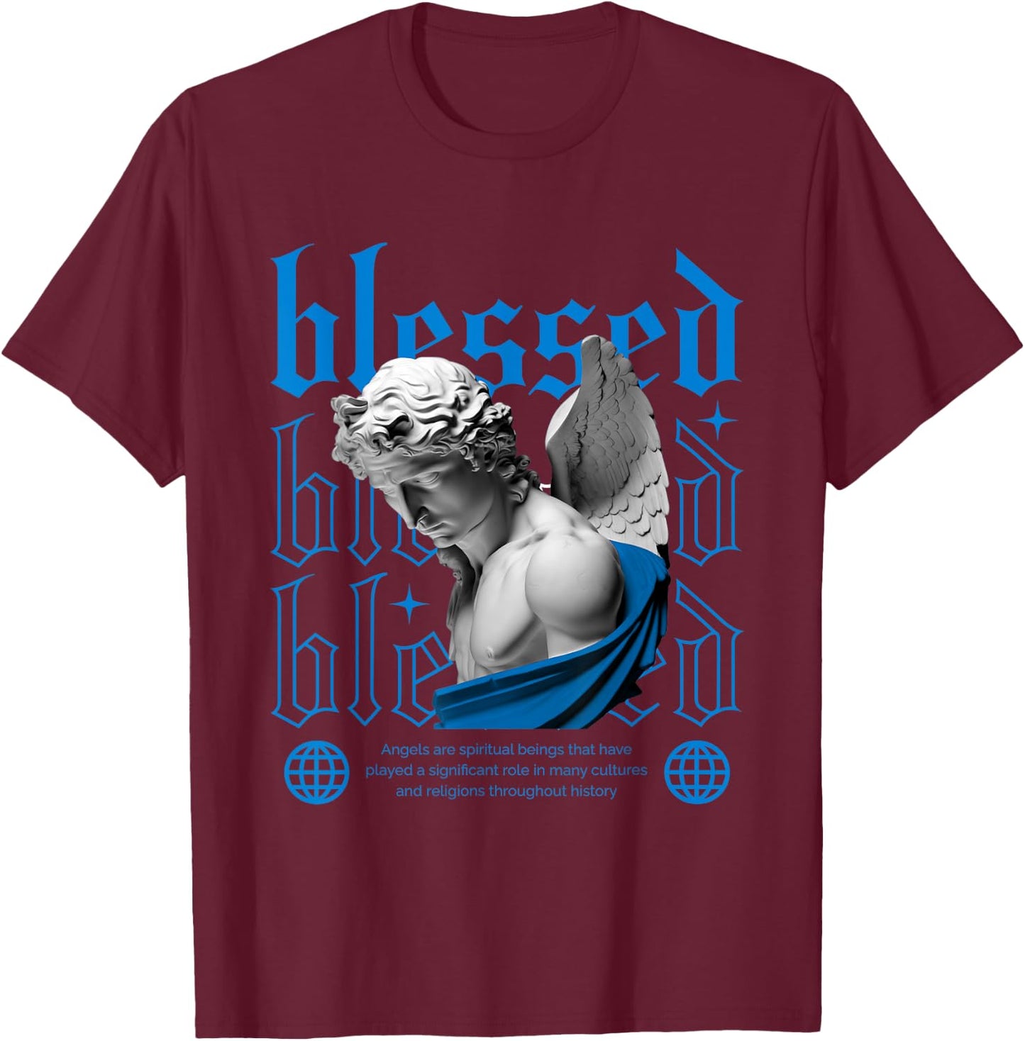 Blessed Military Blue 4s Matching Women T-Shirt - T-Shirt | Maroon