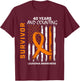 40 Years Cancer Free Leukemia Survivor Gifts American Flag Men T-Shirt - T-Shirt | Maroon