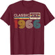 Classic 1966 Vintage 1966 Cassette Tape Men Women Birthday T-Shirt - T-Shirt | Maroon