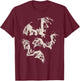 Three Bats Vintage Graphic | Washed Retro Gothic Men Women T-Shirt - T-Shirt | Maroon