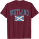 Vintage Retro Faded Scotland Flag Scottish Pride T-Shirt - T-Shirt | Maroon