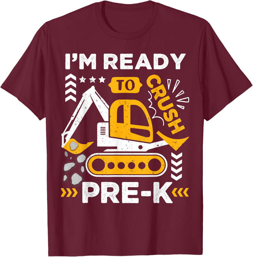 Kids Ready to Crush Preschool Pre-K Construction Truck Boys