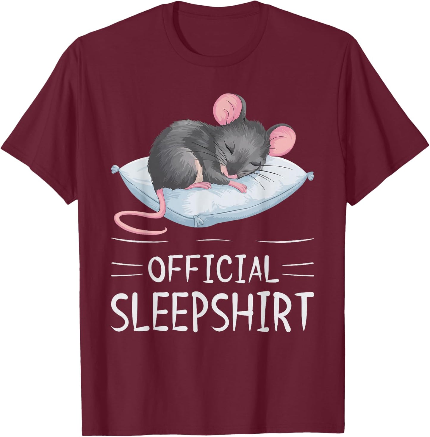 Mouse Official Sleepshirt Sleeping Mouses T-Shirt - T-Shirt | Maroon