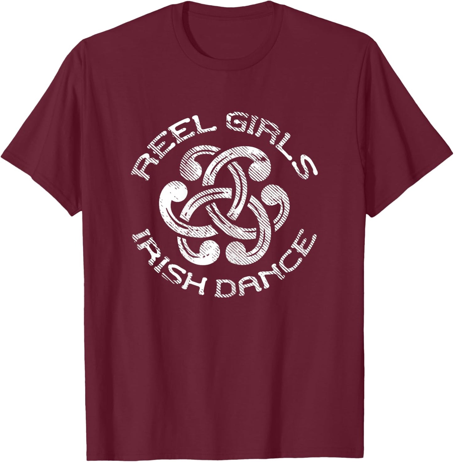Reel Girls Irish Dance St Patricks Day Ceili Dancer Girl T-Shirt - T-Shirt | Maroon