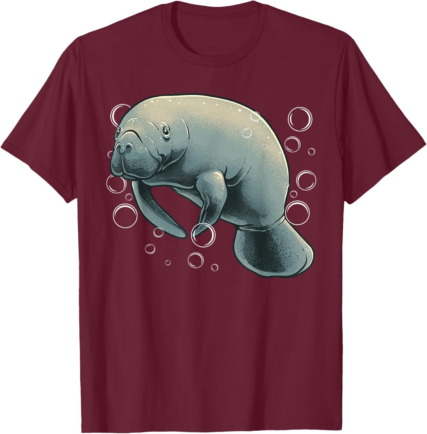 Manatee Design Women Boys Girl Sea Cow Lover Manatee T-Shirt - T-Shirt | Maroon
