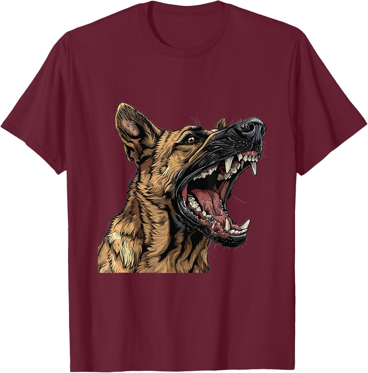 Belgian Malinois Dog Breed Graphic T-Shirt - T-Shirt | Maroon