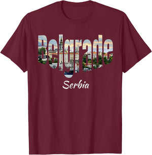 Belgrade Serbia T-Shirt - T-Shirt | Maroon