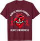 Heart Valve Surgery Shirt Heart Awareness T-Shirt - T-Shirt | Maroon