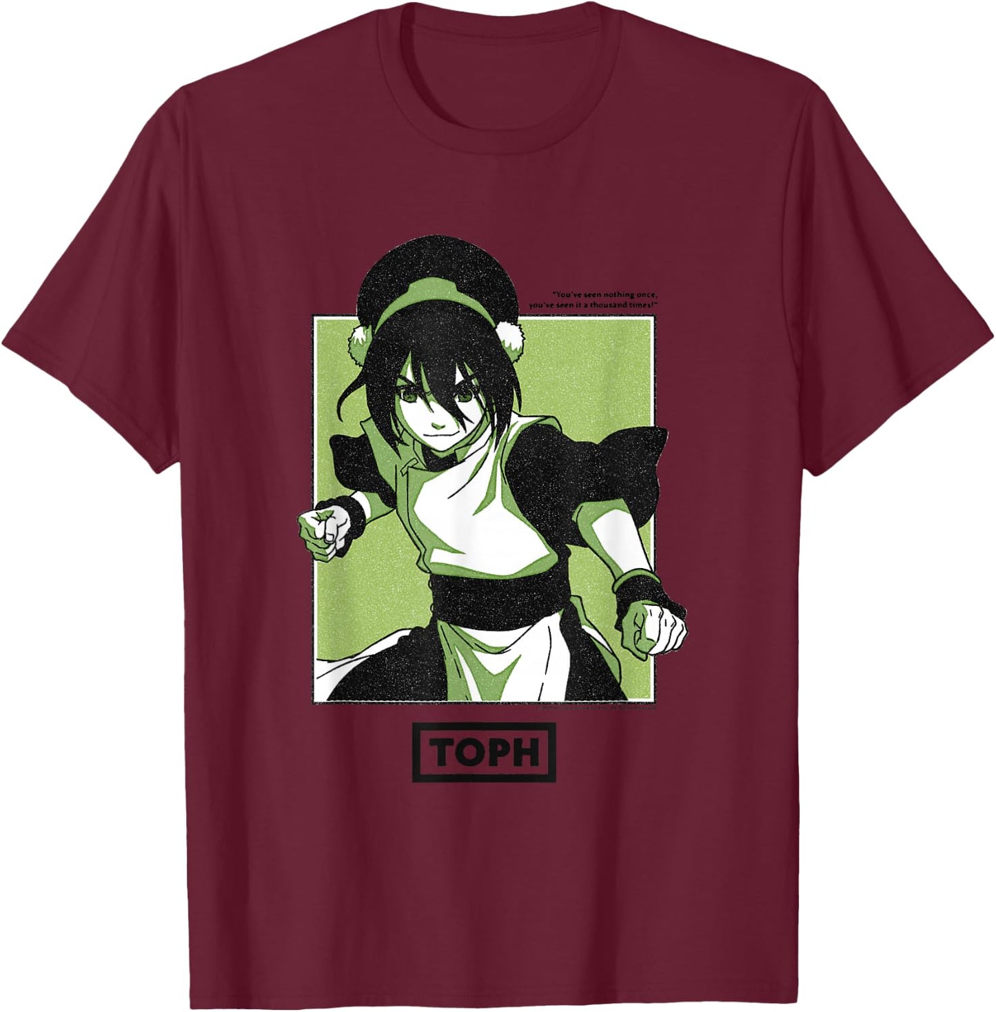 Toph Beifong Earthbending Master T-Shirt - T-Shirt | Maroon