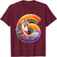 Unicorn 6th Birthday Girl 6 Years Old T-Shirt - T-Shirt | Maroon