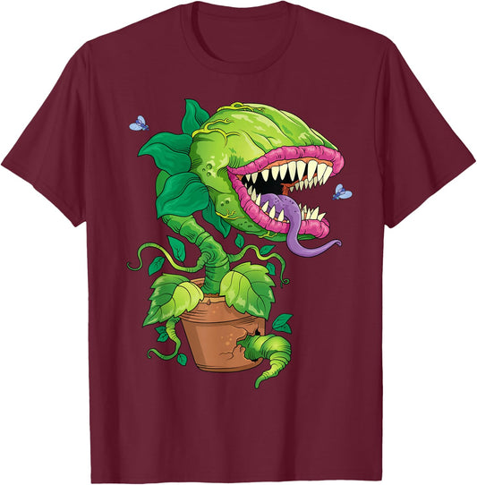 Venus Flytrap Monster Carnivorous Plant Carnivore Flower T-Shirt - T-Shirt | Maroon