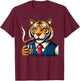 Bengal Tiger Cigar And Whiskey T-Shirt - T-Shirt | Maroon