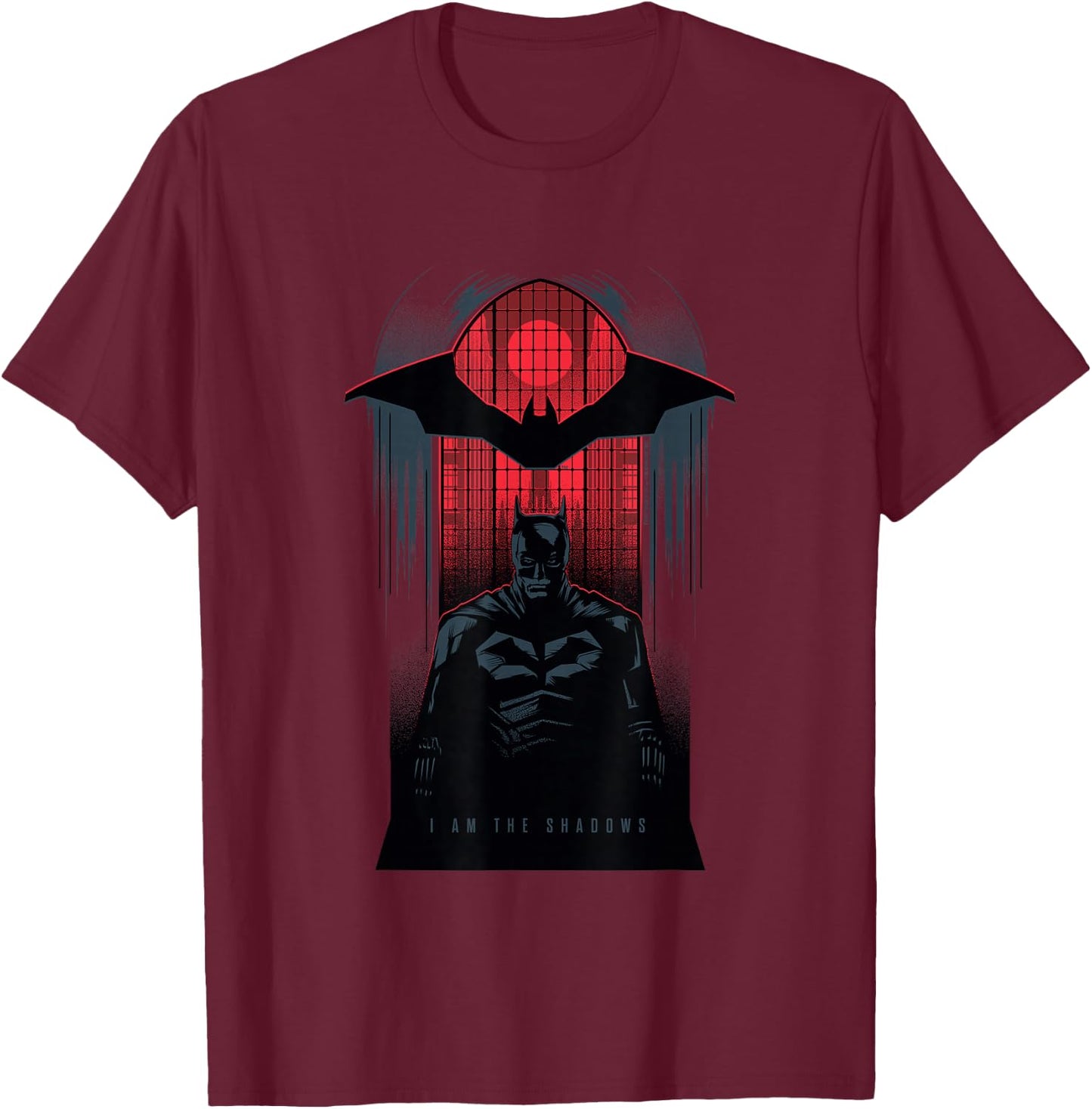 The Batman I Am The Shadows T-Shirt - T-Shirt | Maroon