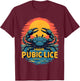 I Have Pubic Lice Funny Adult Joke Retro Vintage Crab Sunset T-Shirt - T-Shirt | Maroon