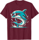 Cool Dolphin With Sunglasses Dolphin Lover Funny Dolphin T-Shirt - T-Shirt | Maroon