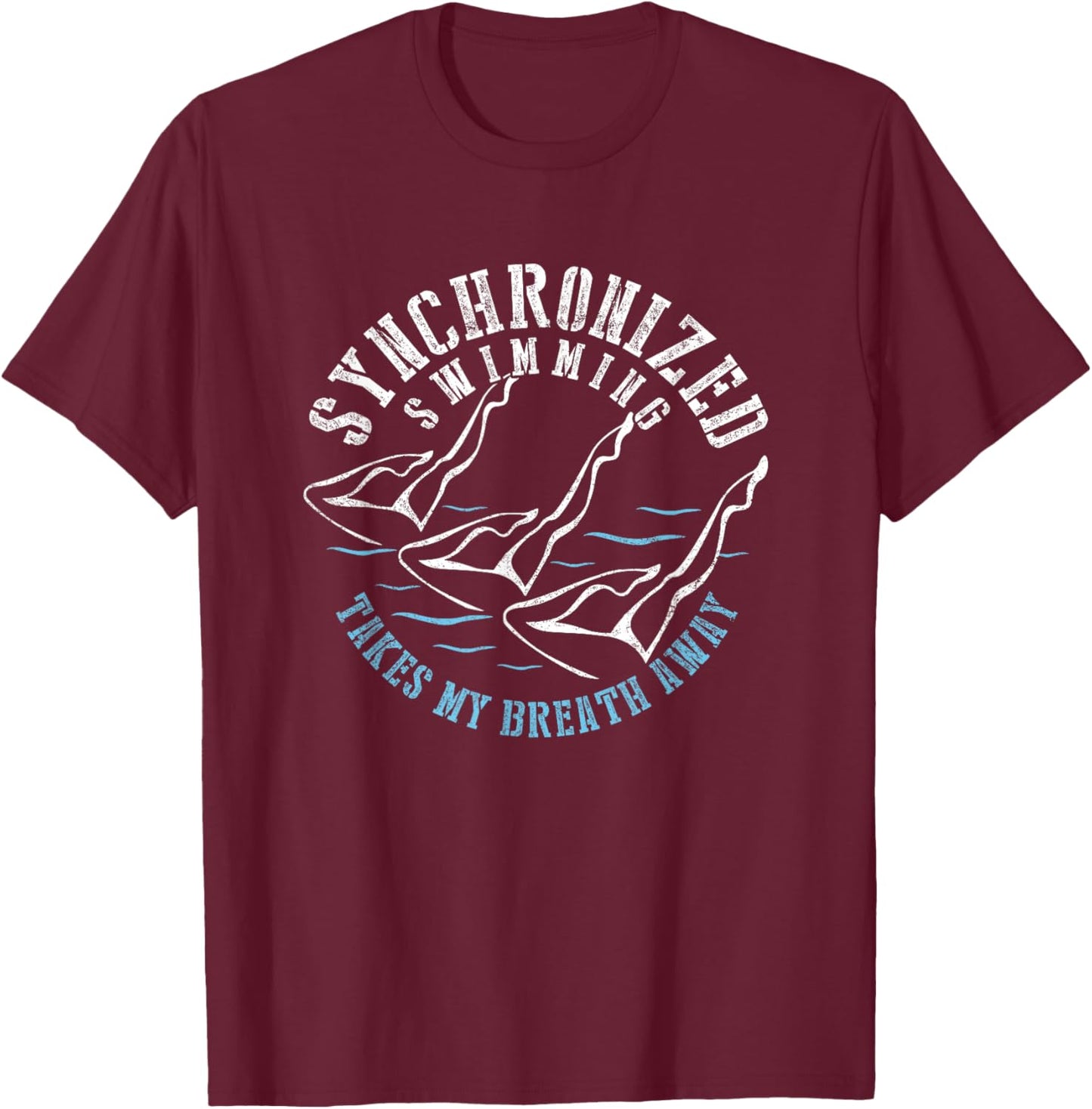 Synchronized Swimming Shirt Funny Swimmer Gift T-Shirt - T-Shirt | Maroon