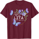 Lita shirt with butterflies Mother's Day T-Shirt - T-Shirt | Maroon