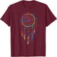 Dream Catcher Native American Hummingbird T-Shirt - T-Shirt | Maroon