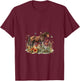 Horse in Flower Meadow with Butterflies T-Shirt - T-Shirt | Maroon