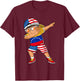 Half American Half Venezuelan Boy Kid Venezuela Flag T-Shirt - T-Shirt | Maroon