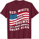 Let's Make America Drunk Again 4th Of July Funny Usa Flag Men T-Shirt - T-Shirt | Maroon