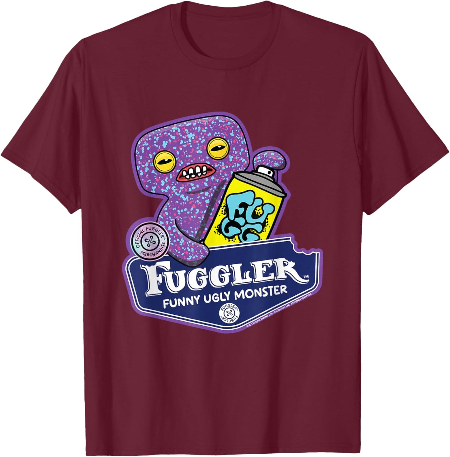 Fuggler Funny Ugly Monsters Squidge T-Shirt - T-Shirt | Maroon