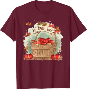 Funny Apple Box Costume for Apples Harvest Season T-Shirt - T-Shirt | Maroon