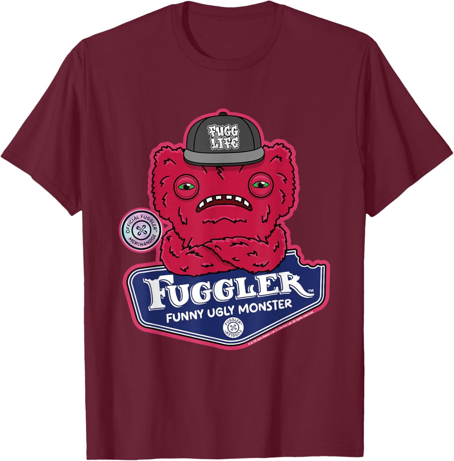 Fuggler Fugg Life Wide Eyed Weirdo -Adults T-Shirt - T-Shirt | Maroon