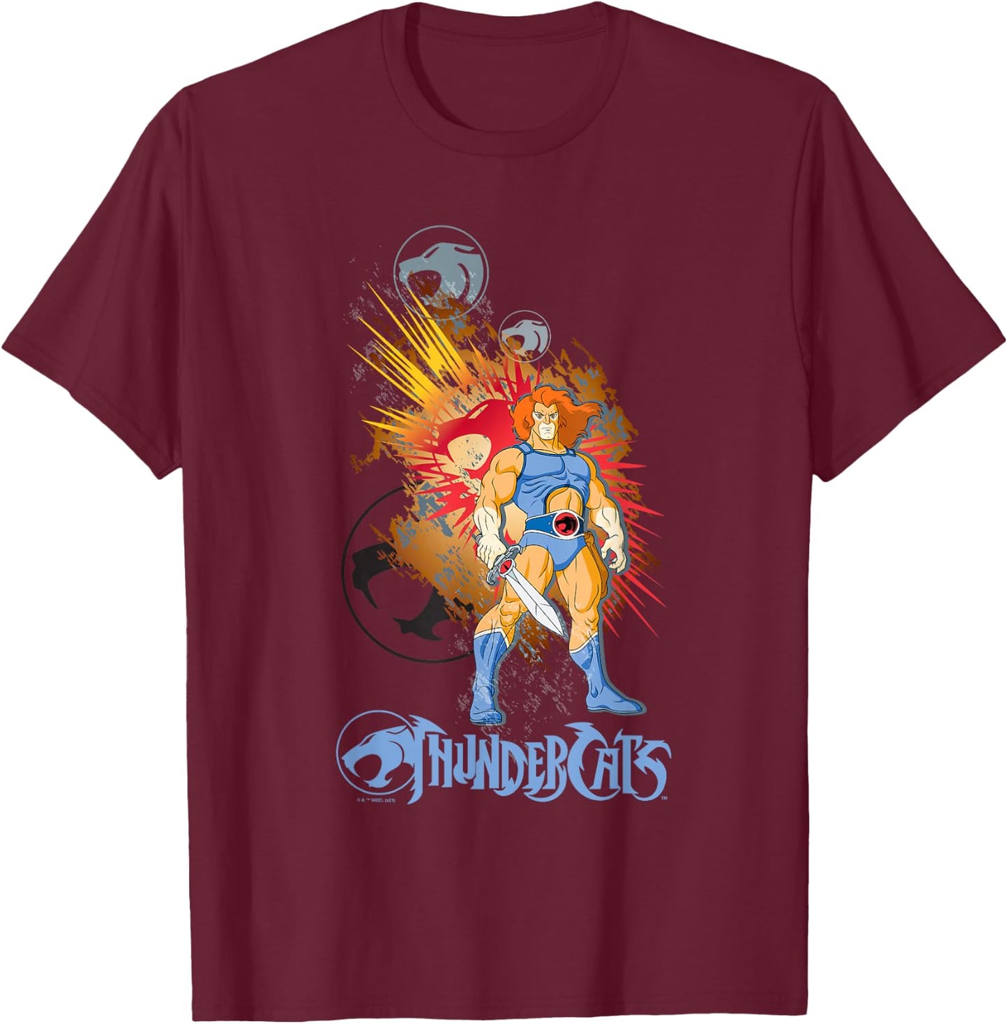 Thundercats Lion-O and the Sword of Omens T-Shirt - T-Shirt | Maroon