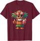 Tiki Shirt Man Hawaiian Summer Tropical Luau Party Kids T-Shirt - T-Shirt | Maroon