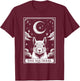 Tarot Card Vintage Crescent Moon Squirrel Animal Lovers T-Shirt - T-Shirt | Maroon