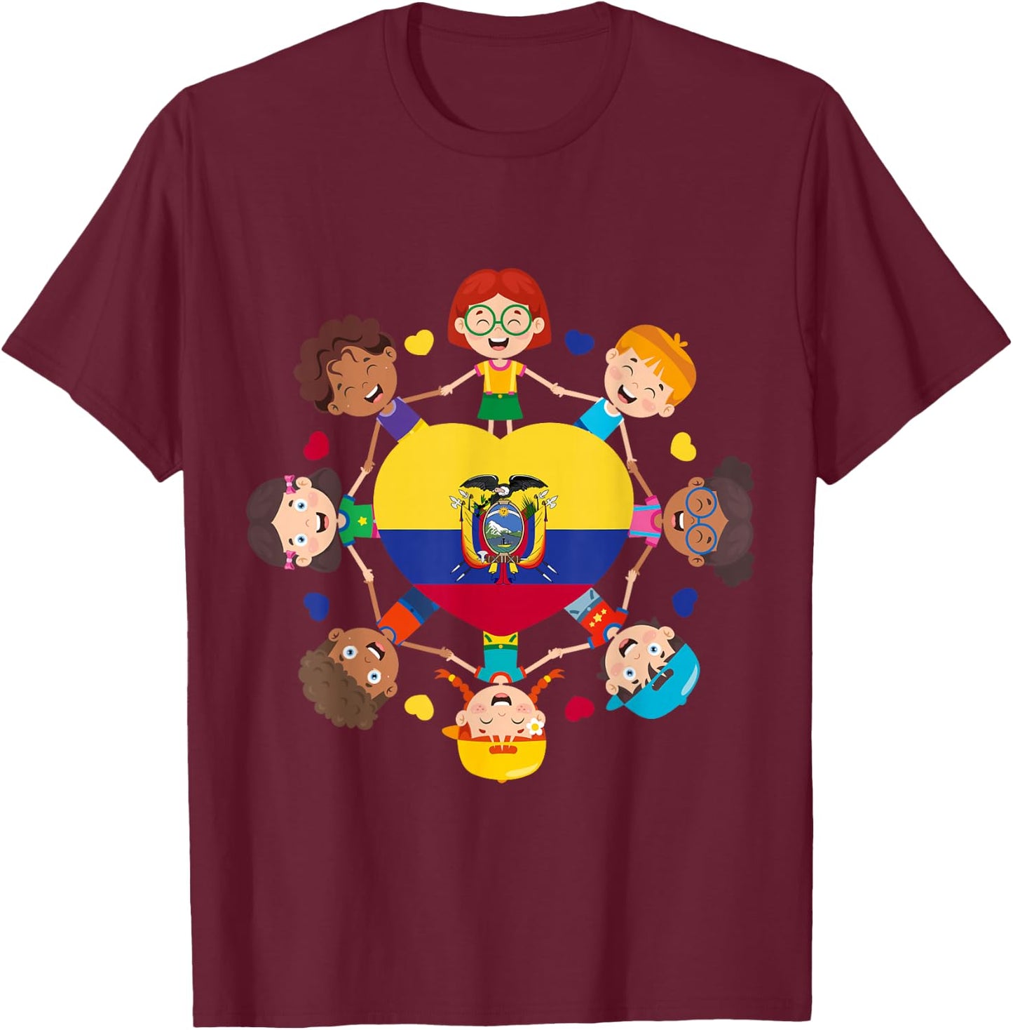 Ecuador Hispanic Heritage Toddler Ecuadorian Boys Girls Kids T-Shirt - T-Shirt | Maroon