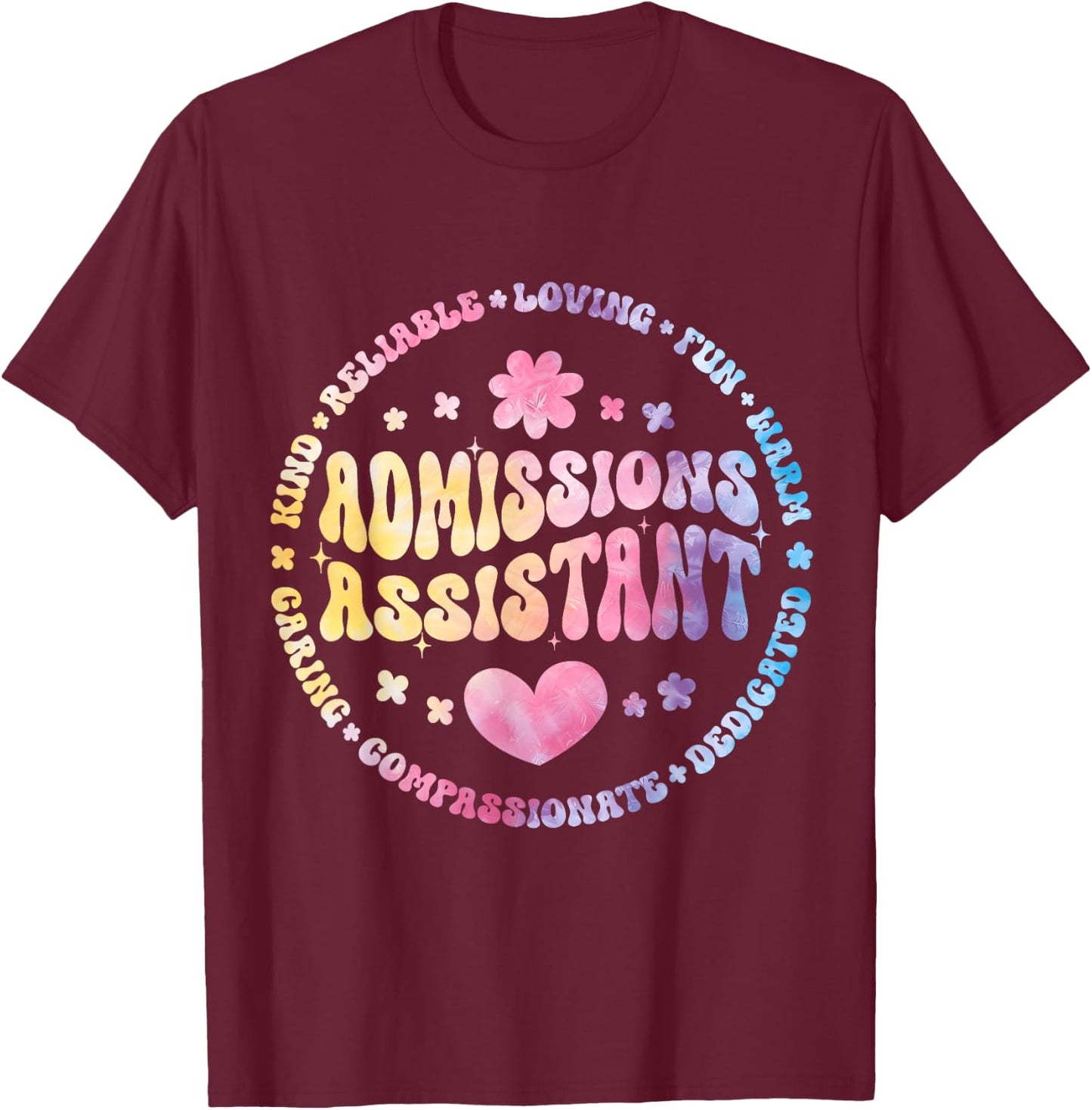 Admissions Assistant Squad Life Teacher Appreciation T-Shirt - T-Shirt | Maroon