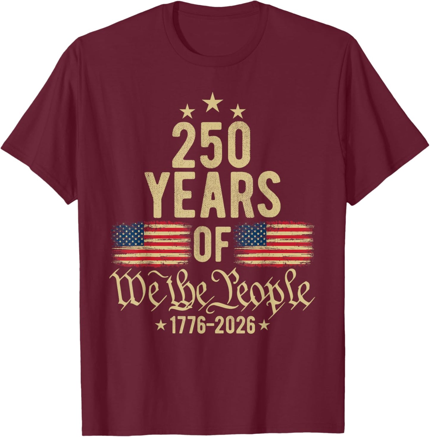 250th Anniversary T-Shirt - T-Shirt | Maroon