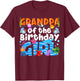 Grandpa Under Sea Birthday Party Girl Ocean Sea Animal Theme T-Shirt - T-Shirt | Maroon