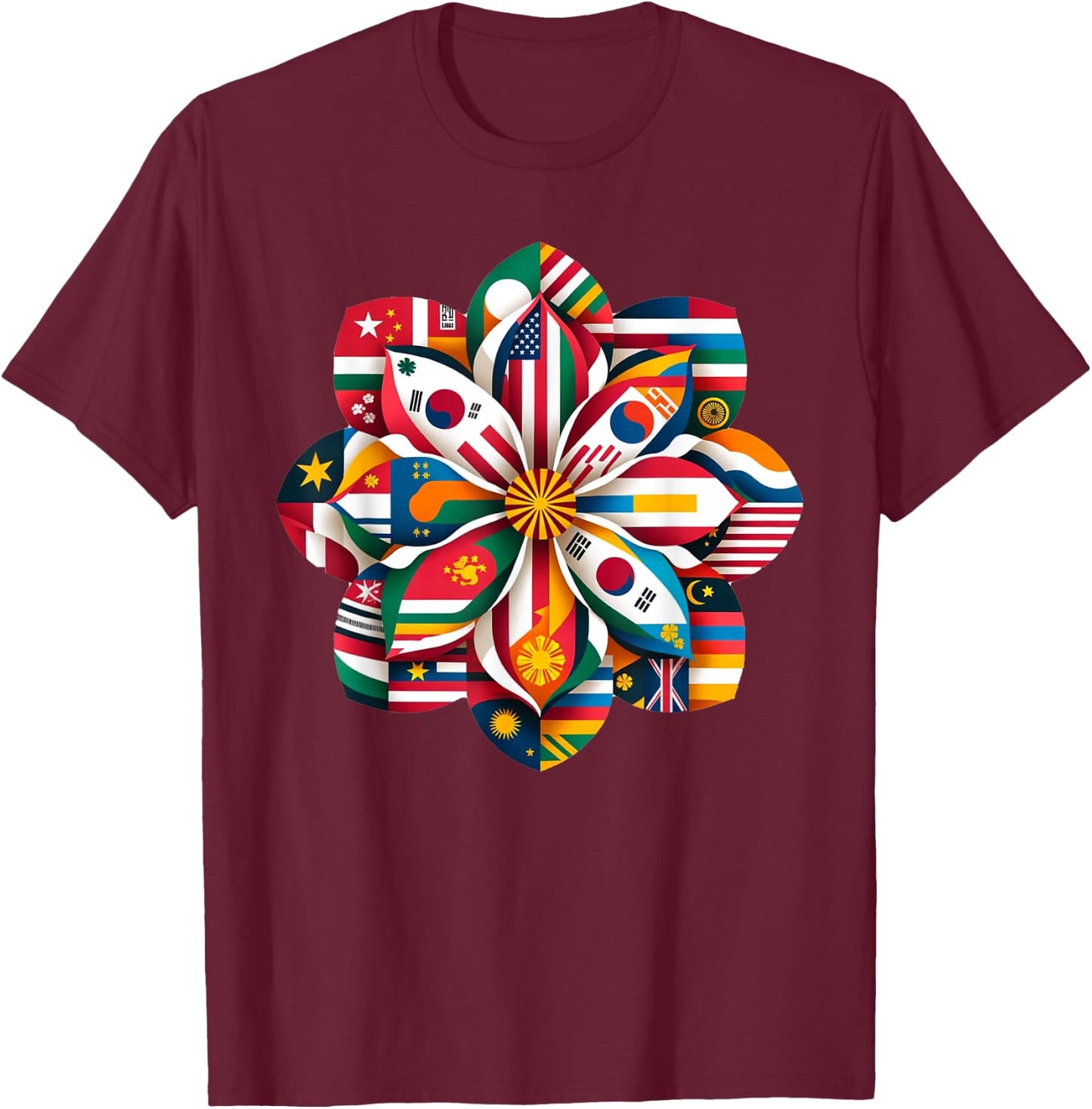 Asian American and Pacific Islander Heritage Lotus Flower T-Shirt - T-Shirt | Maroon