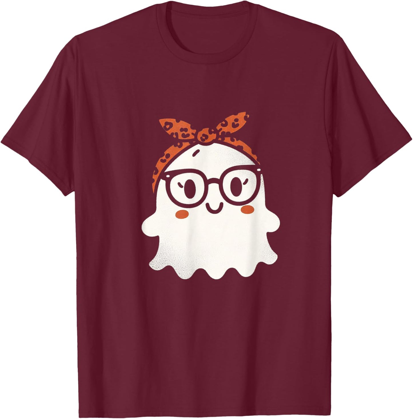 Halloween Ghost Glasses Cute Costume Girl Kids Toddler T-Shirt - T-Shirt | Maroon