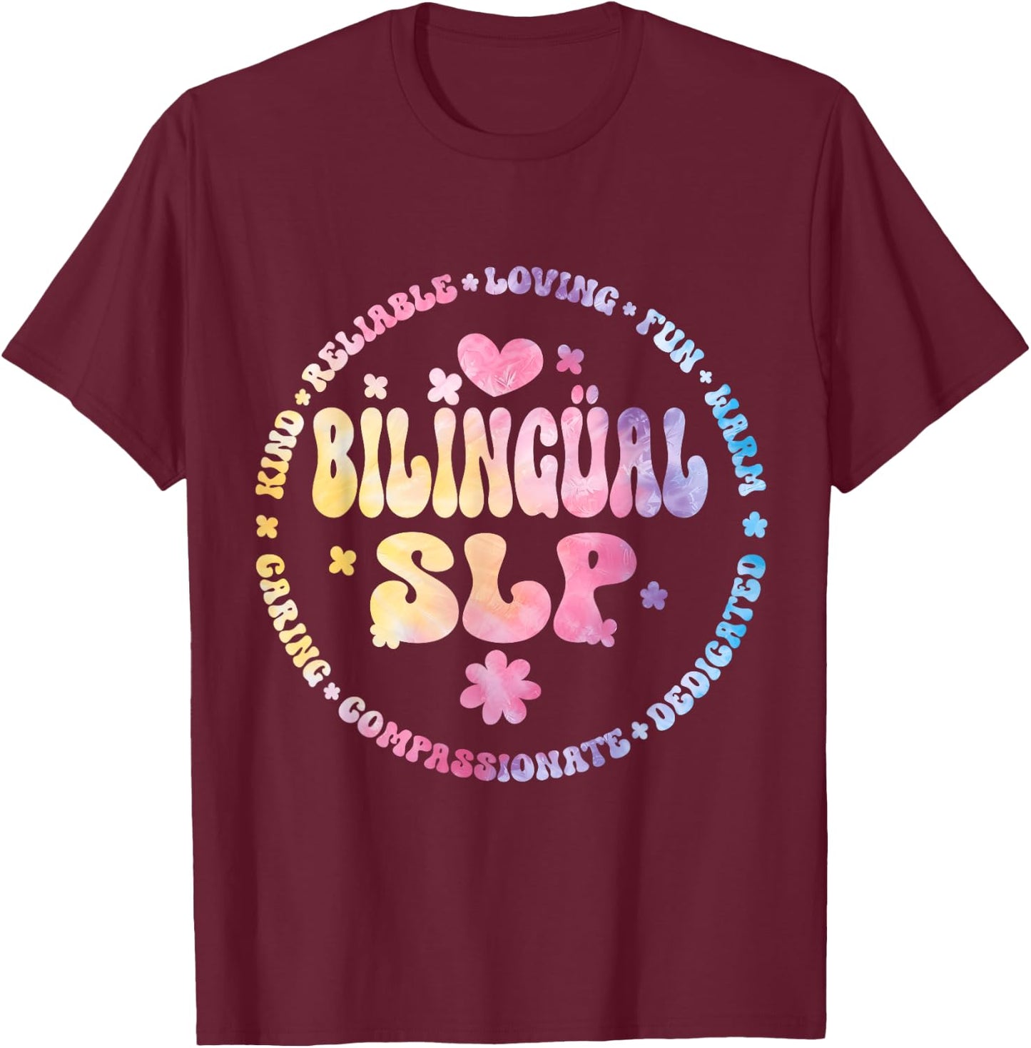 Cultivando Bilingues SLP Language Bilingual Crew Teacher T-Shirt - T-Shirt | Maroon
