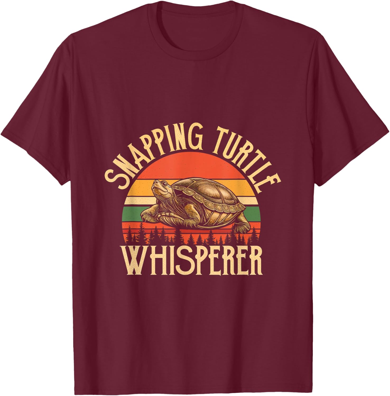 Snapping Turtle Whisperer Turtle Lover Reptile Nature T-Shirt - T-Shirt | Maroon